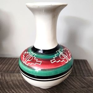 Vintage Ute Mountain Tribe Native American Pottery Vase Signed R Root